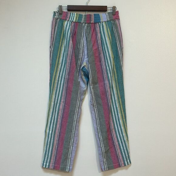 Anthropologie The Odells‎ Rainbow Stripe Pant Size Small Lightweight Cotton - Picture 4 of 7